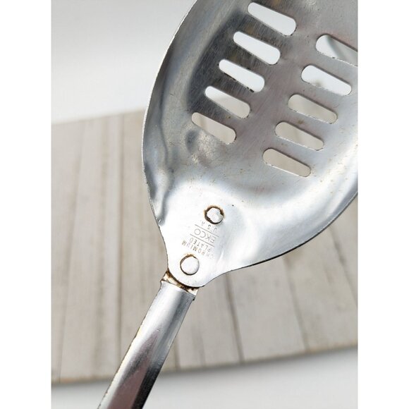 Ekco Chromium Plated Slotted Serving Spoon 12" White Veggies - Picture 7 of 7